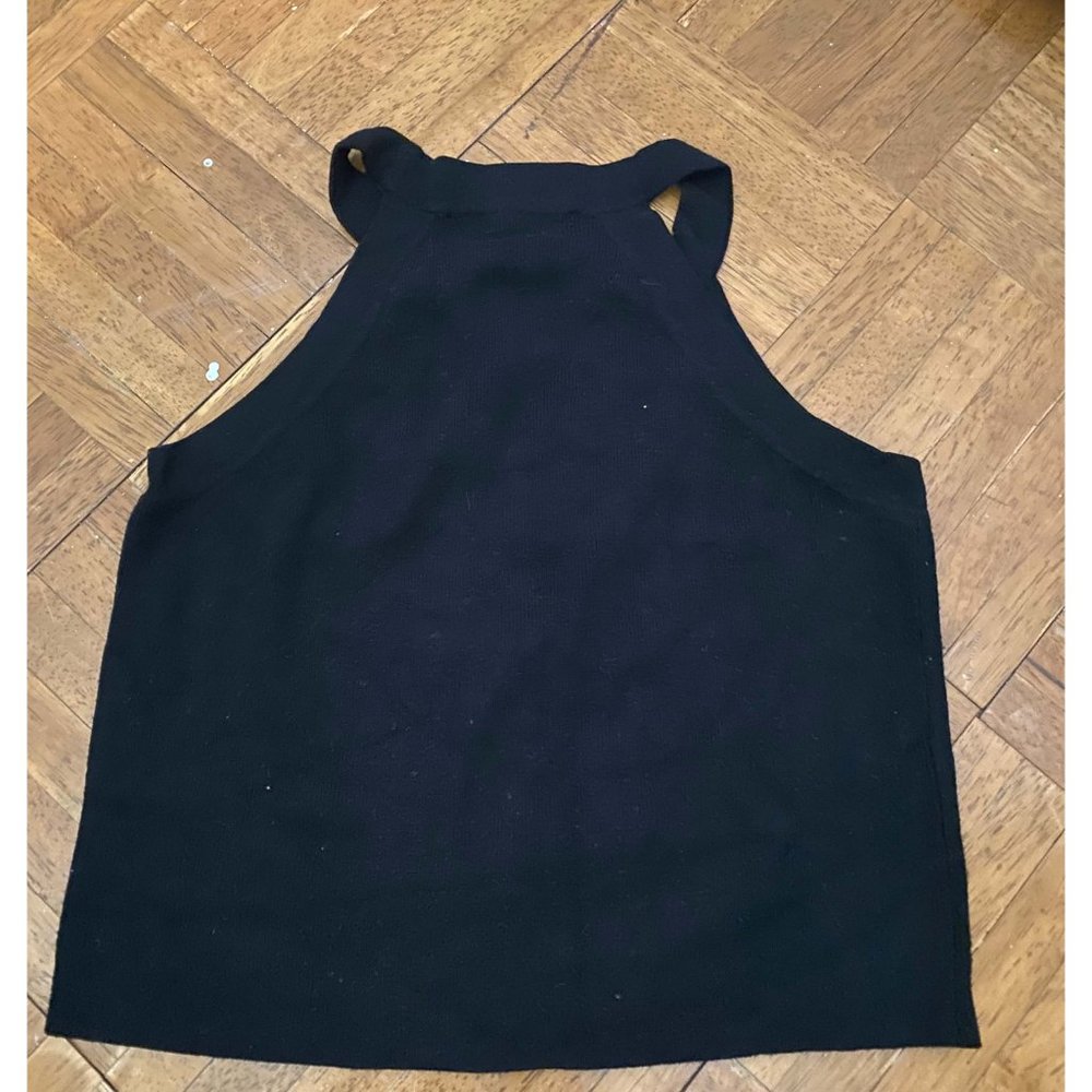 Brandy Melville Cropped Black High Neck Tank